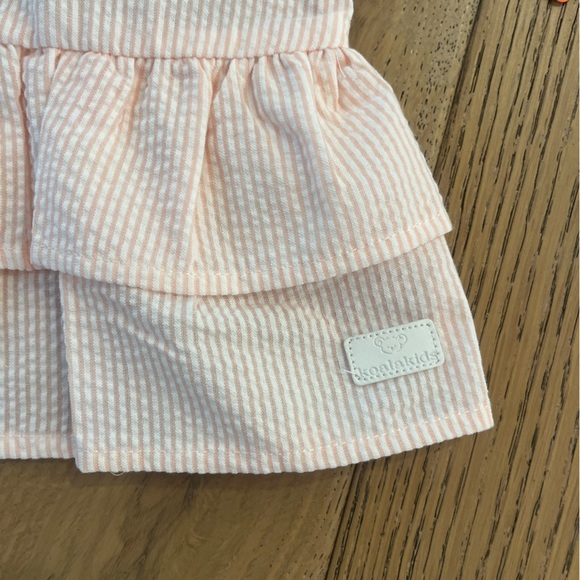 NWT Koala Kids Toddler Girl 3T Short Set Pink Seersucker Lace Summer Jean - Picture 3 of 9